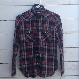 American eagle plaid button up